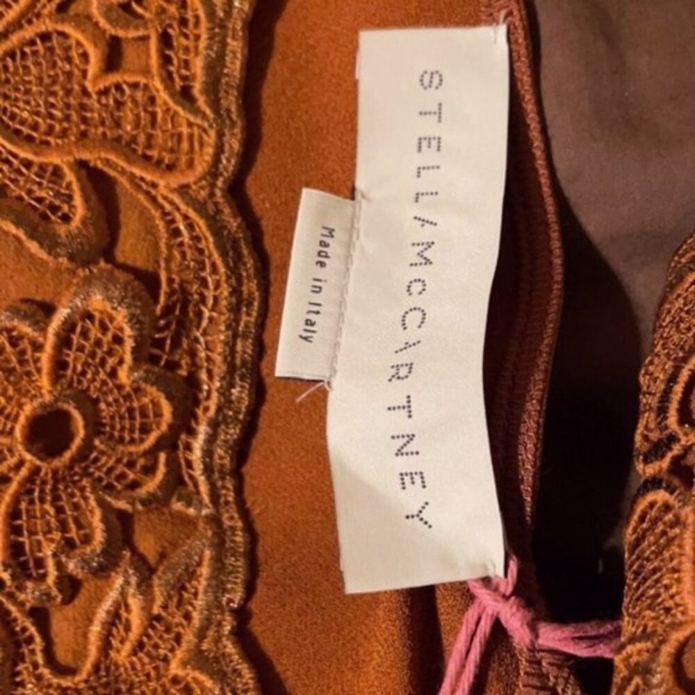 Stella McCartney silk sleeveless blouse coffee colored Size 8 - Picture 5 of 6